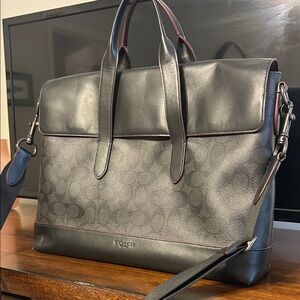 Coach Dark Brown Leather Men's Briefcase